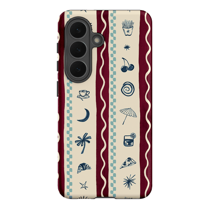 Summer Snacks Burgundy Printed Phone Cases Samsung Galaxy S26 / Armoured by Charlie Taylor - The Dairy
