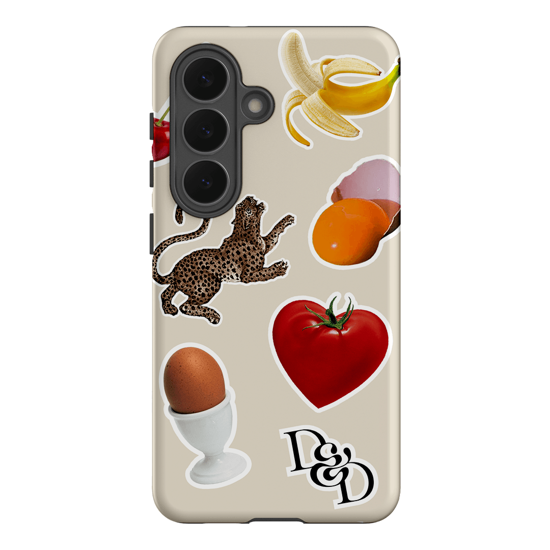 Sunday Stickers Cream Printed Phone Cases Samsung Galaxy S26 / Armoured by Desmond & Dempsey - The Dairy