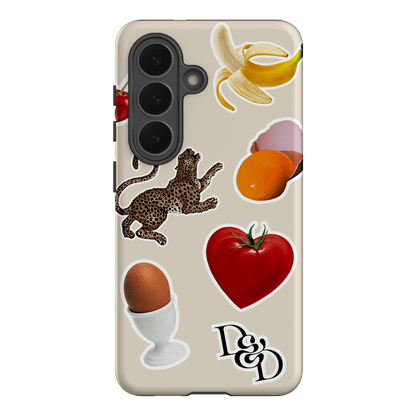 Sunday Stickers Cream Printed Phone Cases Samsung Galaxy S26 / Armoured by Desmond & Dempsey - The Dairy