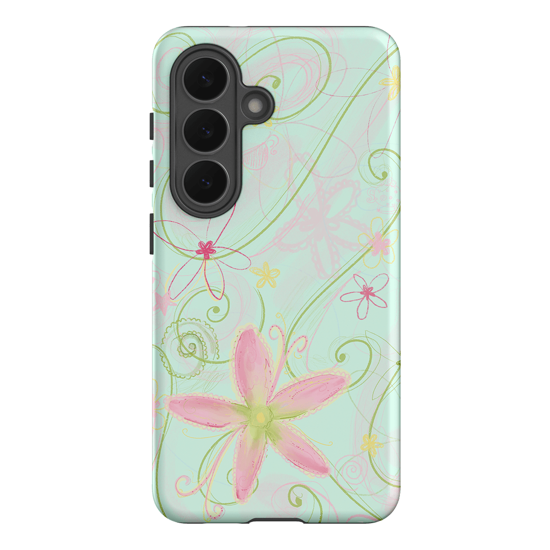 Swirl Blue Printed Phone Cases Samsung Galaxy S26 / Armoured by Kayla Carr - The Dairy
