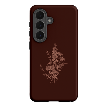 Wildflowers Mocha Printed Phone Cases Samsung Galaxy S26 / Armoured by Typoflora - The Dairy