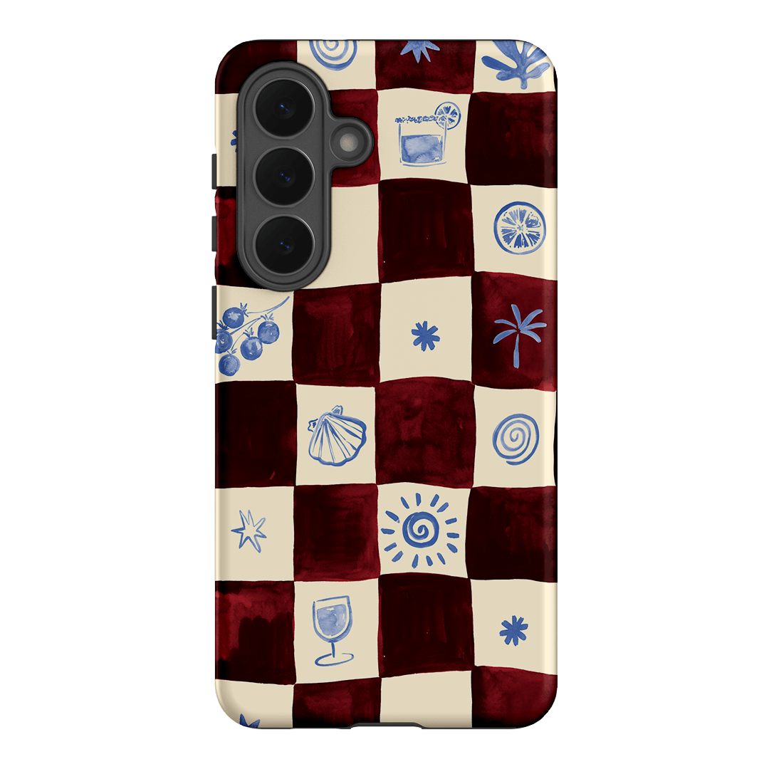 Afternoon Mezze Maroon Printed Phone Cases Samsung Galaxy S26 Plus / Armoured by Charlie Taylor - The Dairy