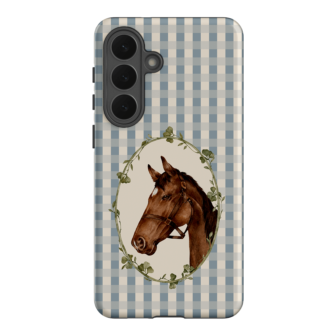 Gingham Horse Printed Phone Cases Samsung Galaxy S26 Plus / Armoured by Kasiags Art - The Dairy