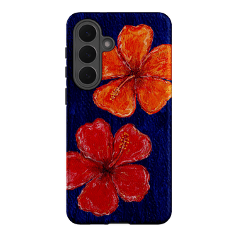 Hibiscus Flower Deep Blue Printed Phone Cases Samsung Galaxy S26 Plus / Armoured by BG. Studio - The Dairy