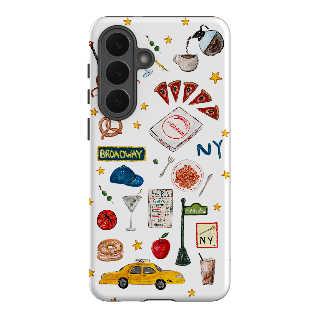NYC White Printed Phone Cases Samsung Galaxy S26 Plus / Armoured by BG. Studio - The Dairy