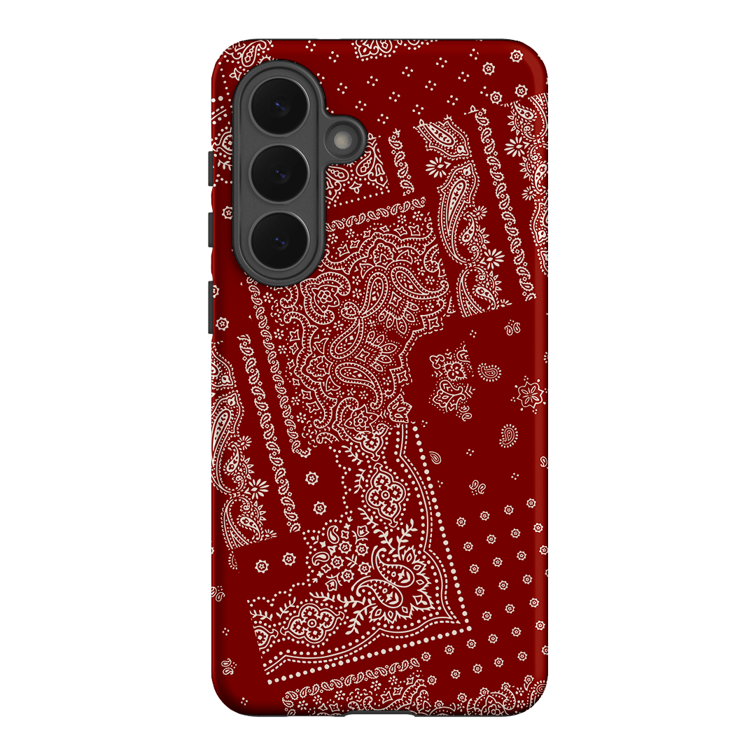 Paisley Crimson Printed Phone Cases Samsung Galaxy S26 Plus / Armoured by The Dairy - The Dairy