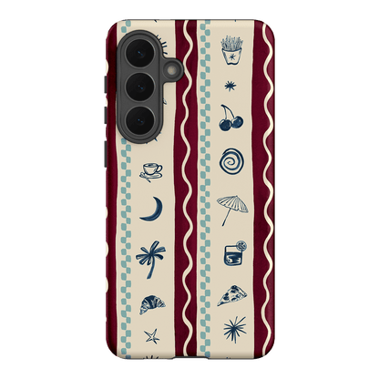 Summer Snacks Burgundy Printed Phone Cases Samsung Galaxy S26 Plus / Armoured by Charlie Taylor - The Dairy