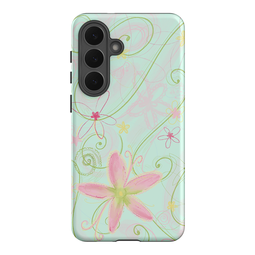 Swirl Blue Printed Phone Cases Samsung Galaxy S26 Plus / Armoured by Kayla Carr - The Dairy