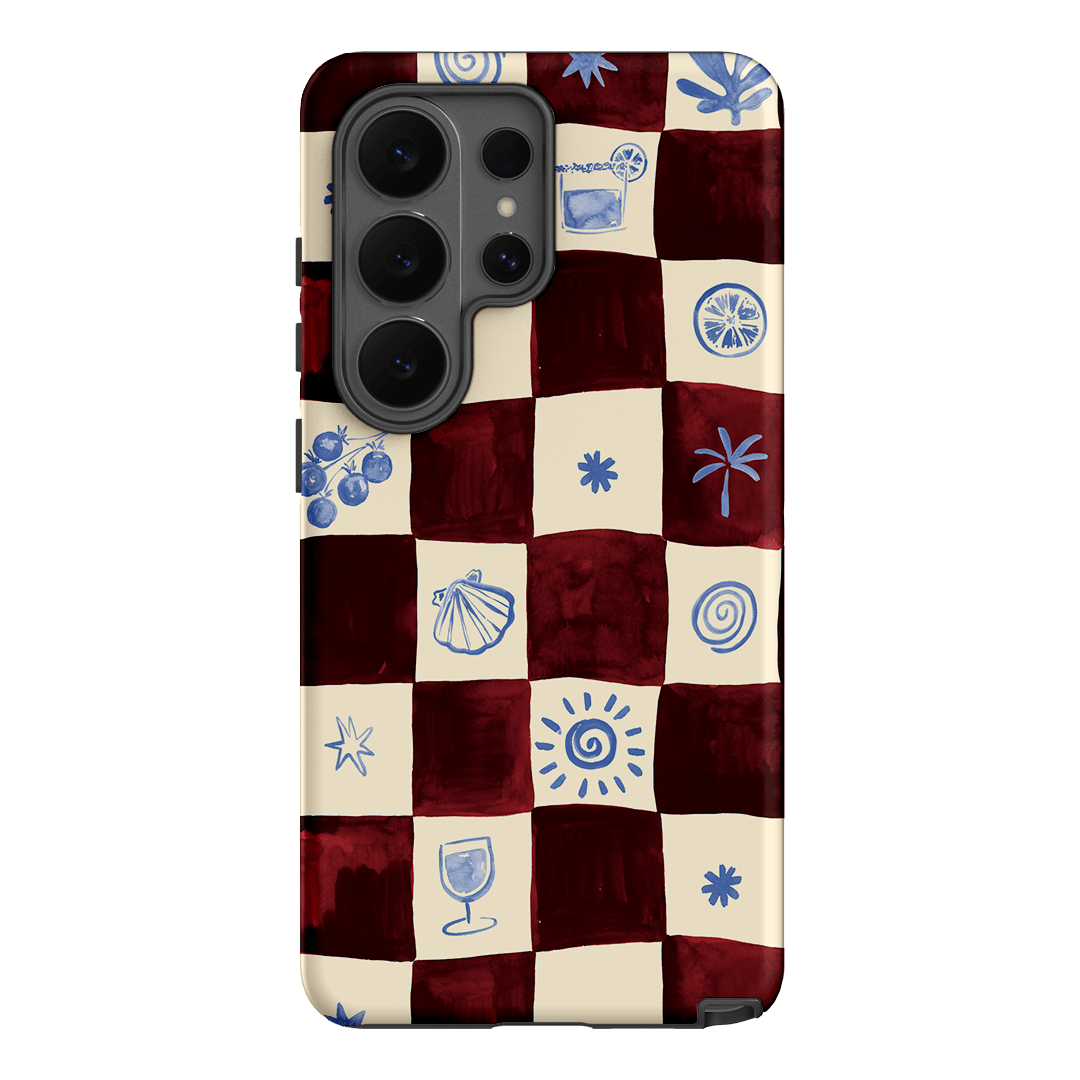 Afternoon Mezze Maroon Printed Phone Cases Samsung Galaxy S26 Ultra / Armoured by Charlie Taylor - The Dairy
