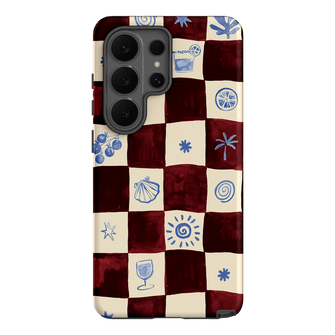 Afternoon Mezze Maroon Printed Phone Cases Samsung Galaxy S26 Ultra / Armoured by Charlie Taylor - The Dairy