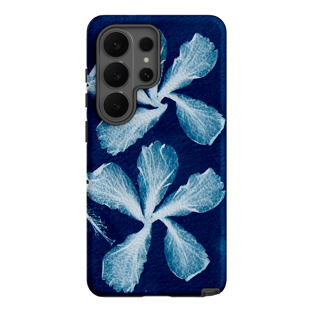 Hibiscus Cyanotype Printed Phone Cases Samsung Galaxy S26 Ultra / Armoured by Sally Hungerford - The Dairy