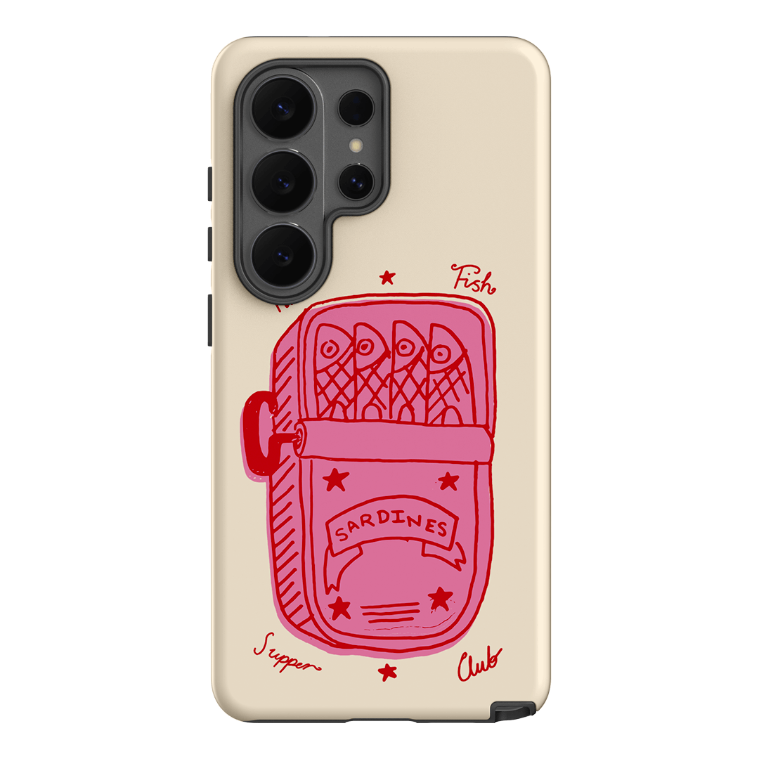 Sardine Social Red Printed Phone Cases Samsung Galaxy S26 Ultra / Armoured by The Dairy - The Dairy