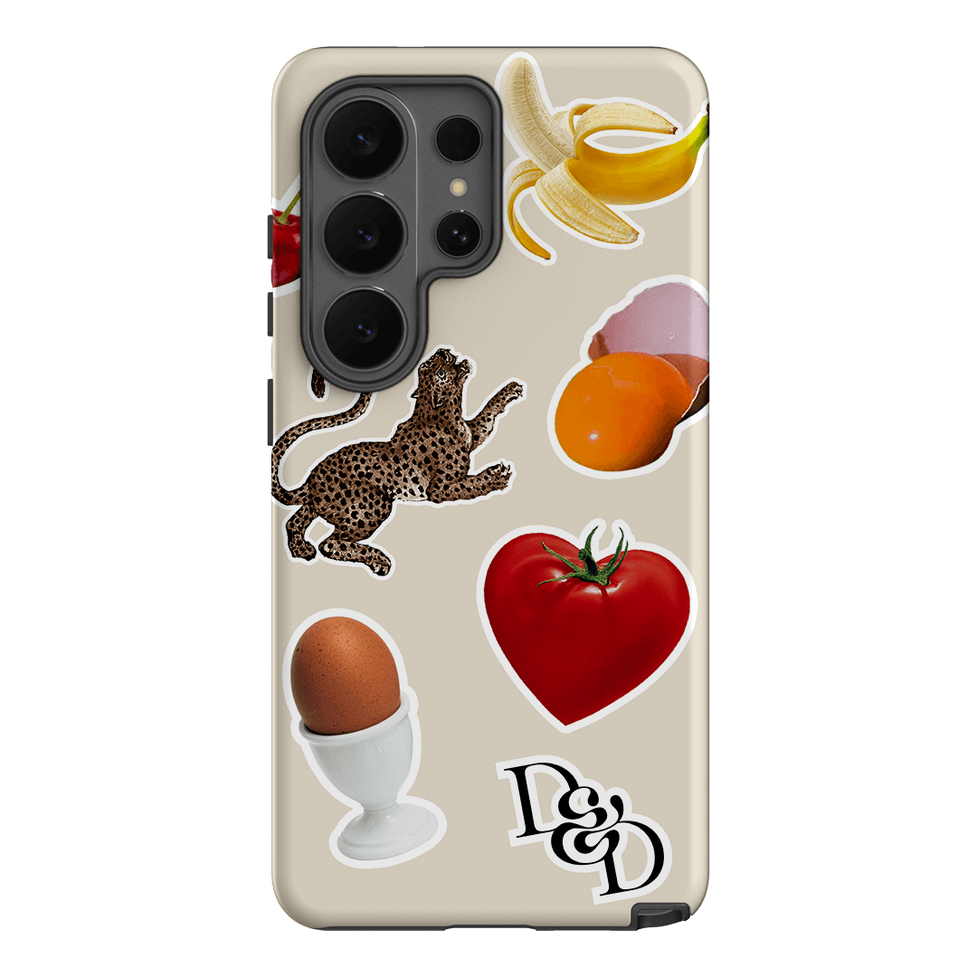 Sunday Stickers Cream Printed Phone Cases Samsung Galaxy S26 Ultra / Armoured by Desmond & Dempsey - The Dairy