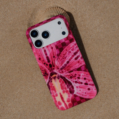Check Orchid Printed Phone Cases iPhone 17 / Armoured by Sally Hungerford - The Dairy