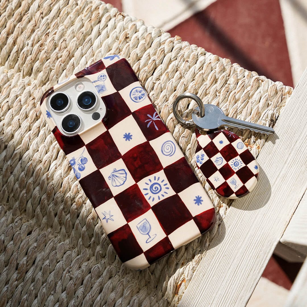 Afternoon Mezze Maroon AirTag Case AirTag Case by Charlie Taylor - The Dairy