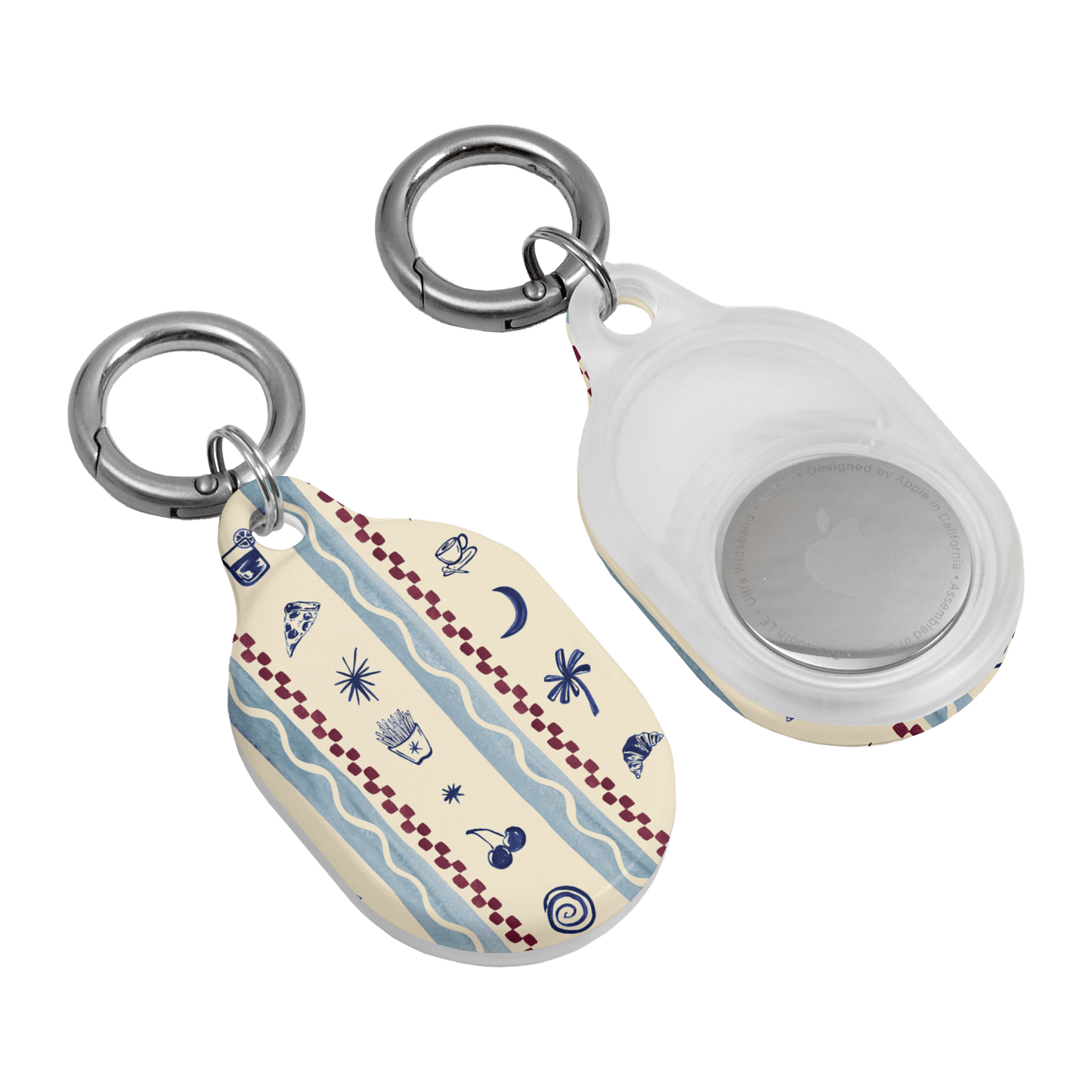 Summer Snacks Blue AirTag Case AirTag Case by Charlie Taylor - The Dairy