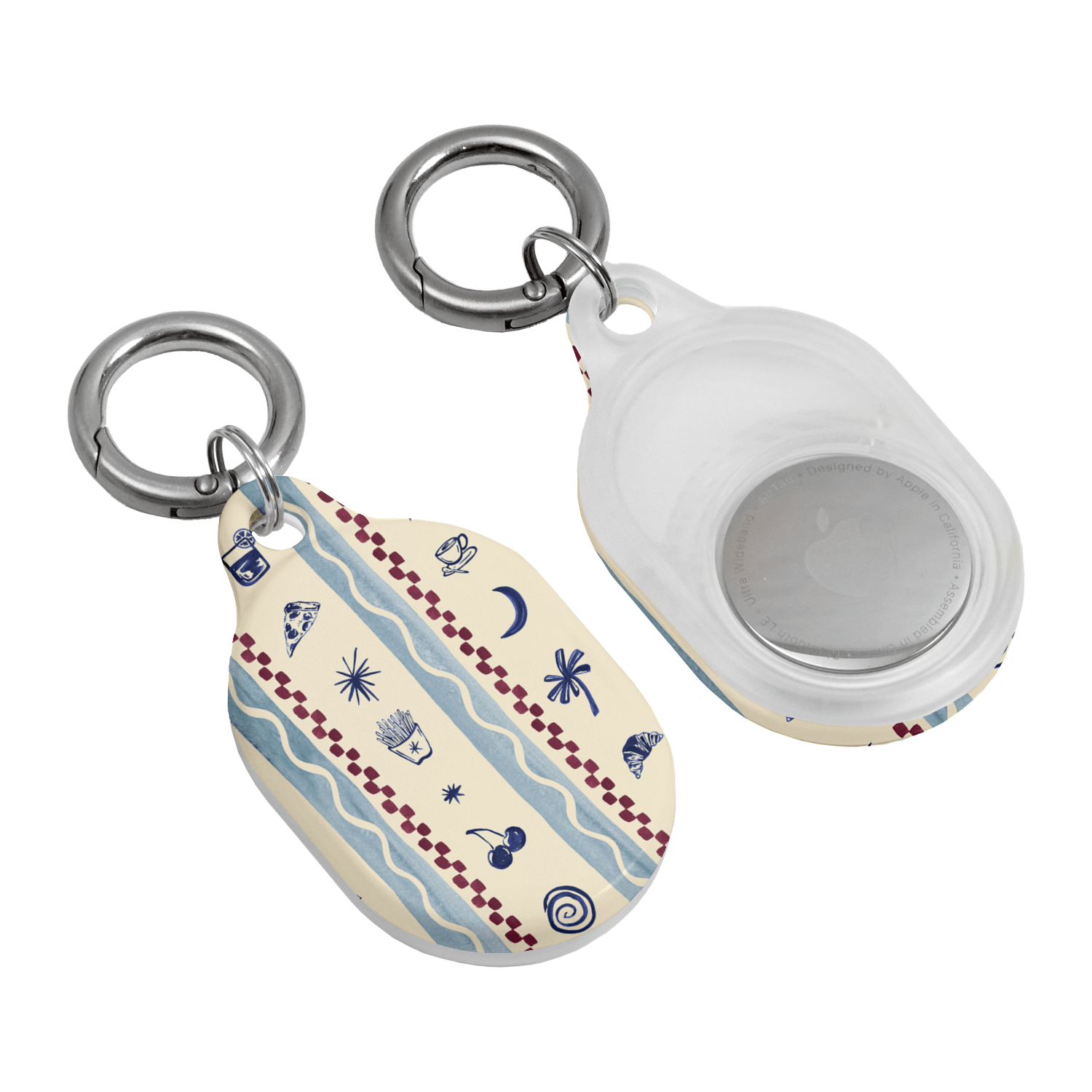 Summer Snacks Blue AirTag Case AirTag Case by Charlie Taylor - The Dairy