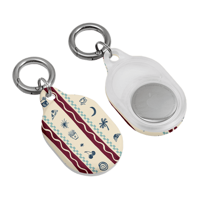Summer Snacks Burgundy AirTag Case AirTag Case by Charlie Taylor - The Dairy