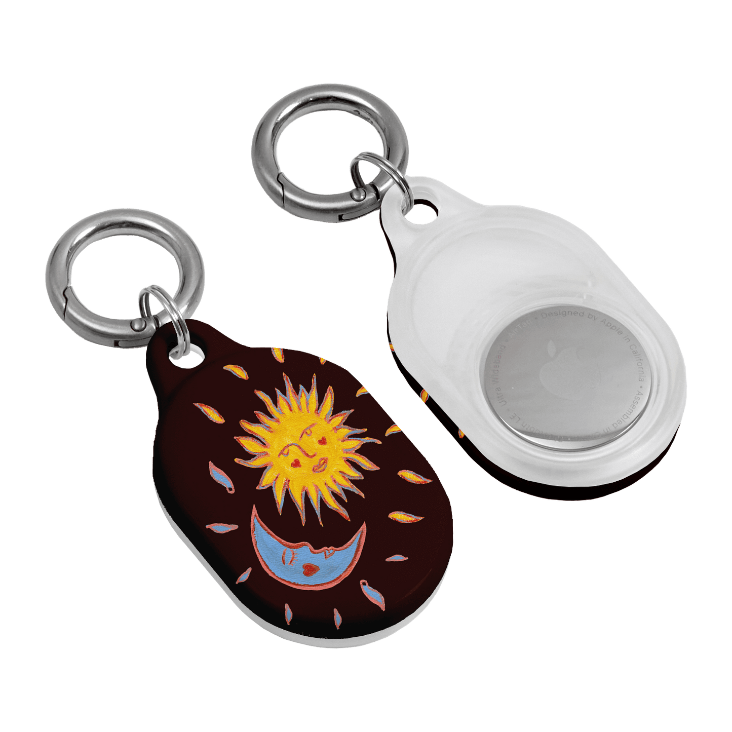 Sun & Moon Plum AirTag Case AirTag Case by BG. Studio - The Dairy