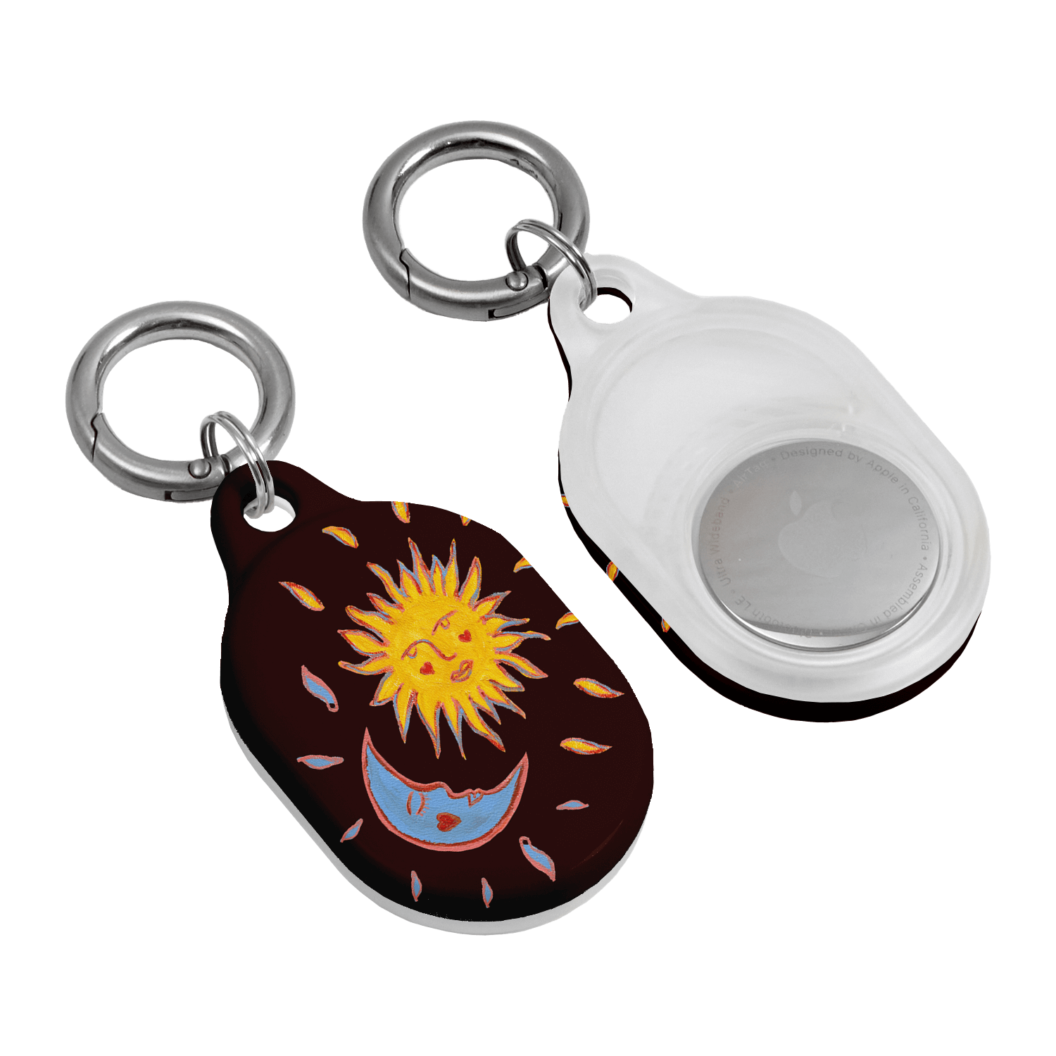 Sun & Moon Plum AirTag Case AirTag Case by BG. Studio - The Dairy