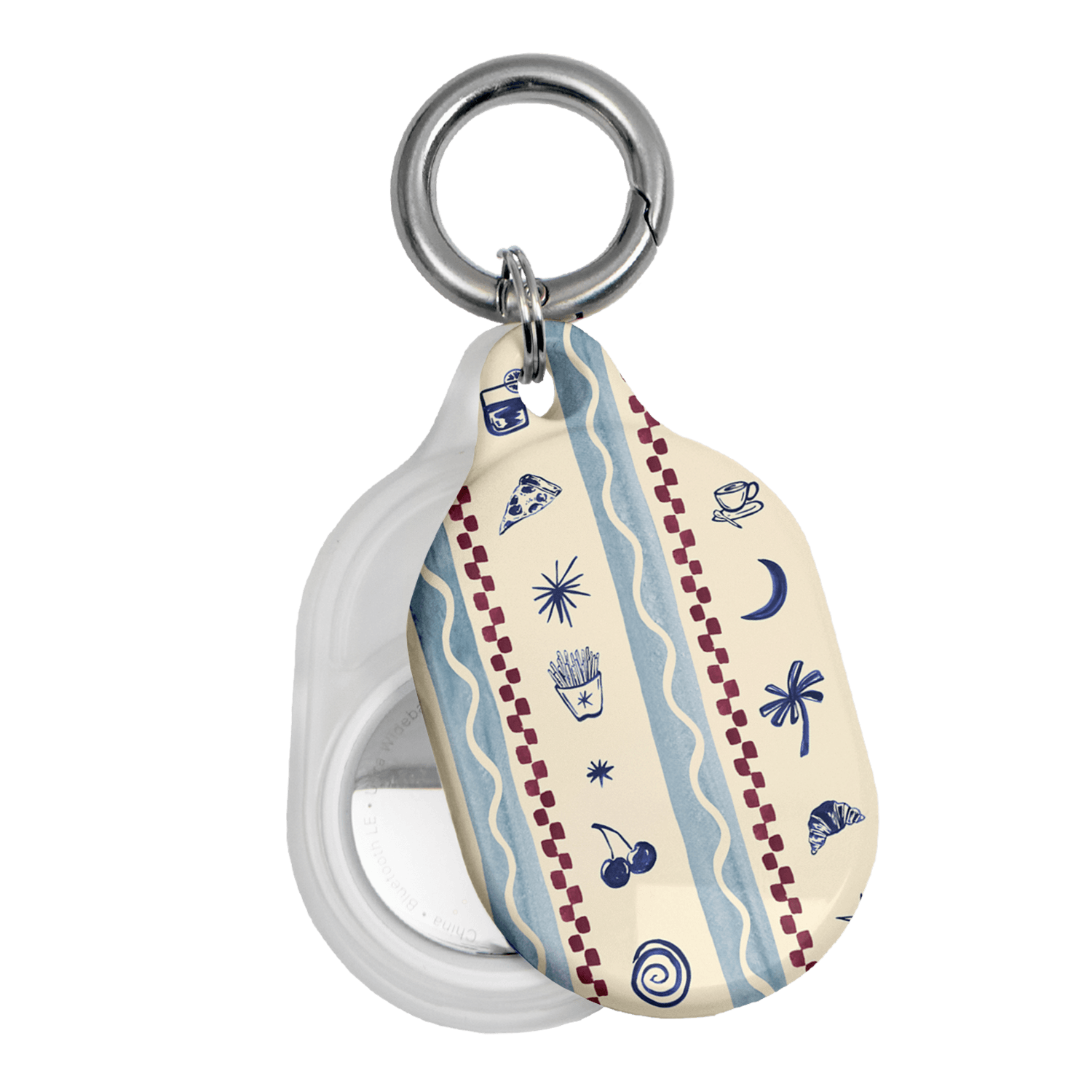 Summer Snacks Blue AirTag Case AirTag Case by Charlie Taylor - The Dairy