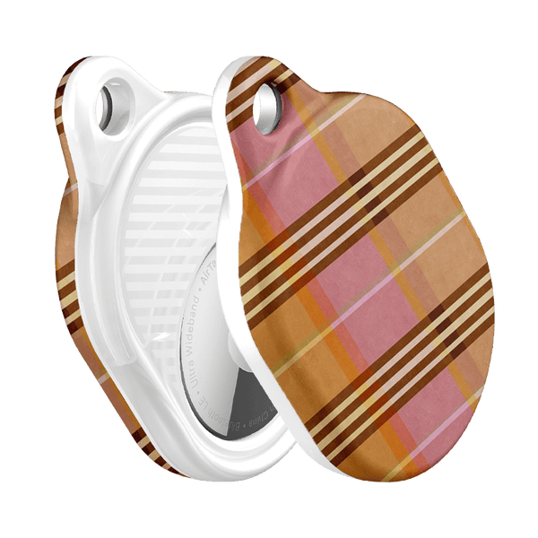 Peachy Plaid AirTag Case AirTag Case by Fenton & Fenton - The Dairy