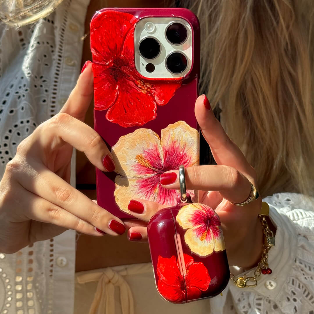 Hibiscus Flower AirPods Case AirPods Case by BG. Studio - The Dairy