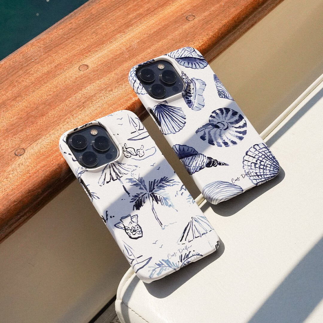 Blue Shells Printed Phone Cases by Cass Deller - The Dairy
