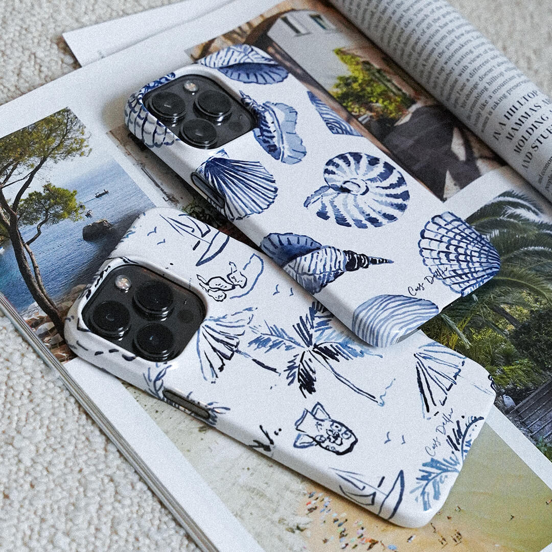 Balmy Blue Printed Phone Cases by Cass Deller - The Dairy