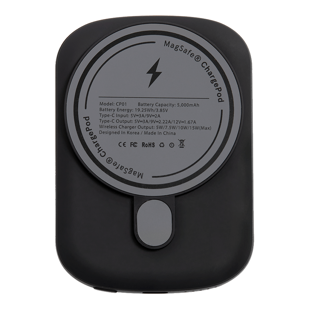 Wildflowers Mocha ChargePod MagSafe Power Bank ChargerPod by Typoflora - The Dairy