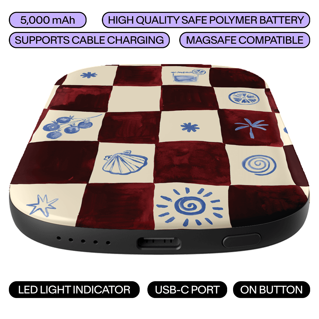 Afternoon Mezze Maroon ChargePod MagSafe Power Bank ChargerPod by Charlie Taylor - The Dairy