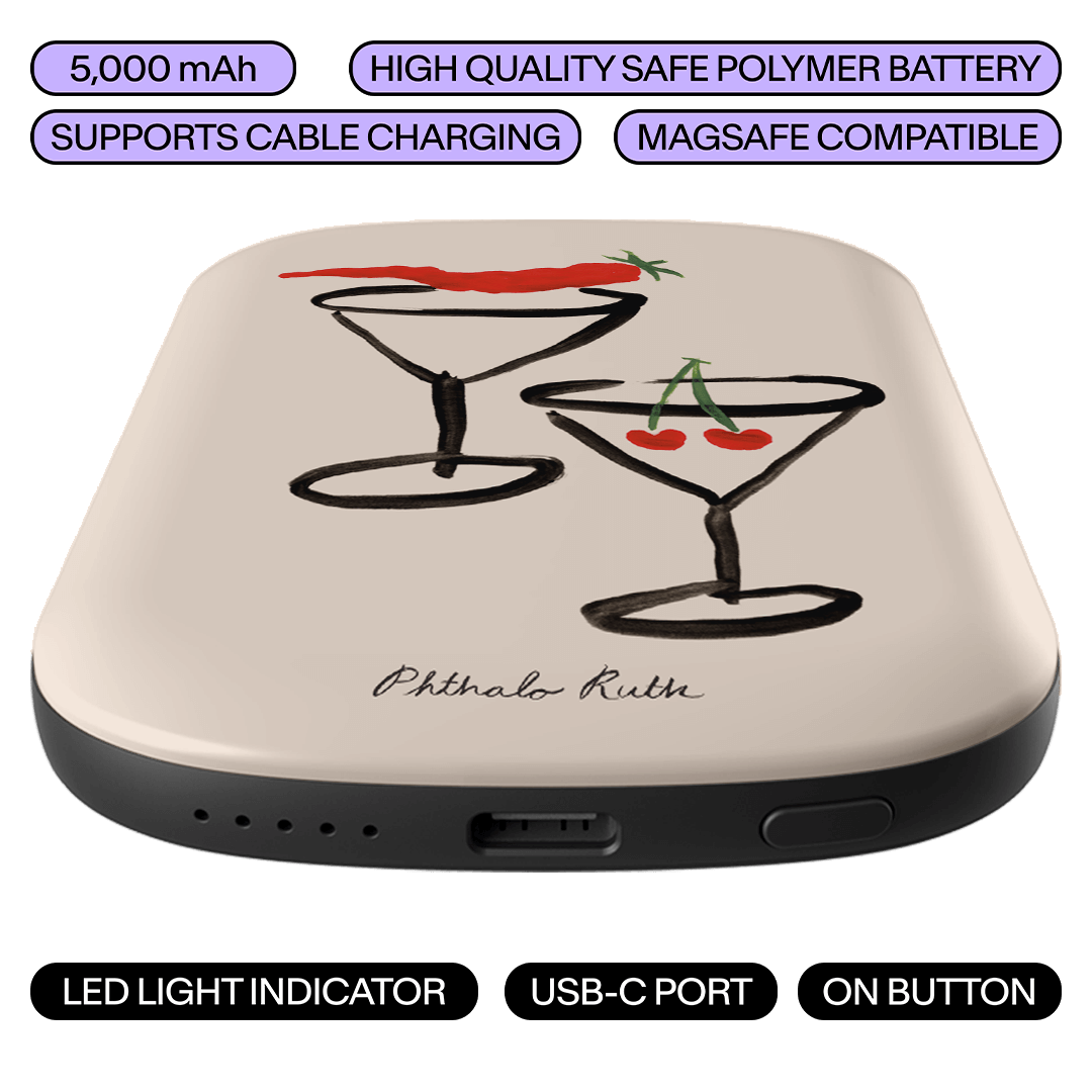 Chili Cherry ChargePod MagSafe Power Bank ChargerPod by Phthalo Ruth - The Dairy