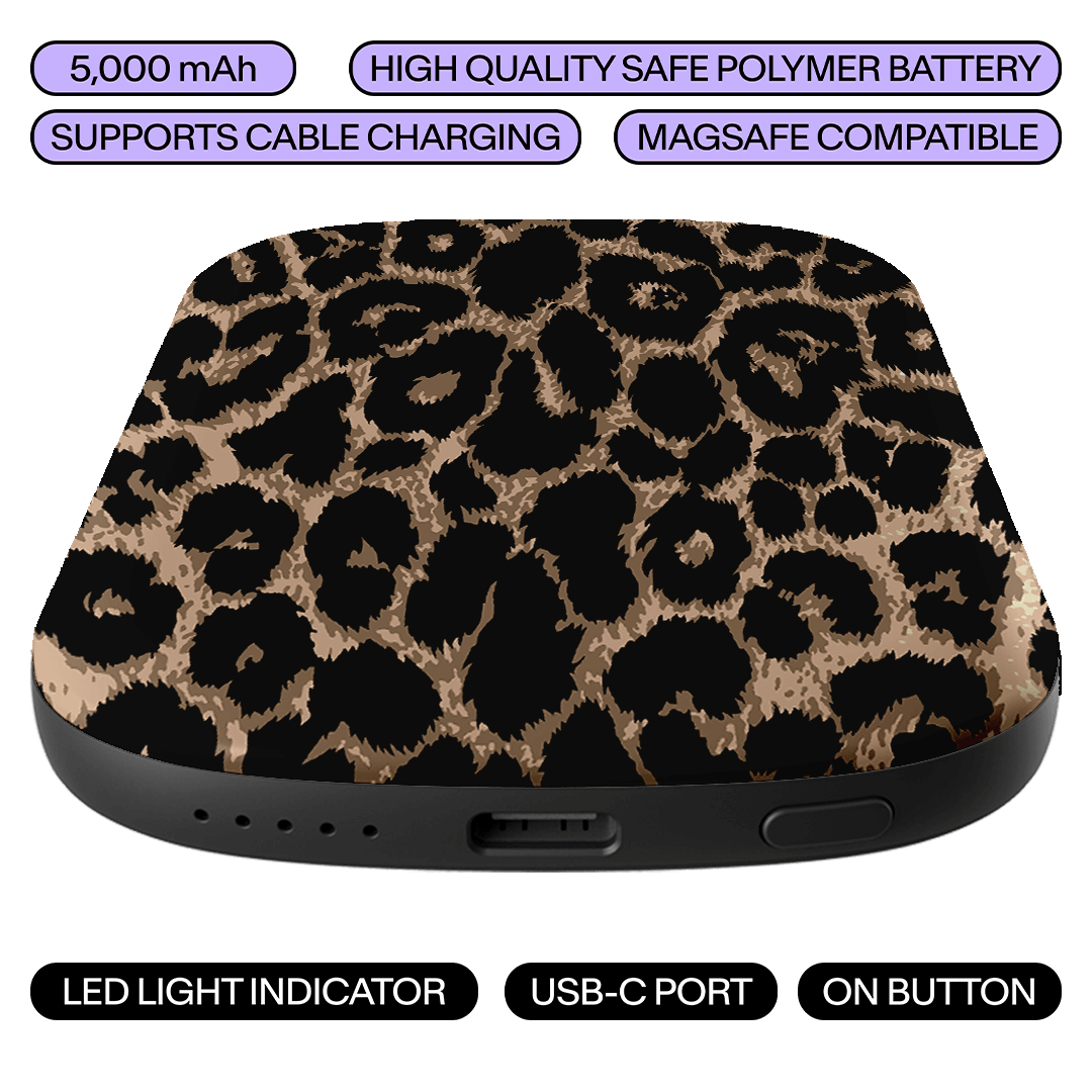 Classic Leopard ChargePod MagSafe Power Bank ChargerPod by The Dairy - The Dairy