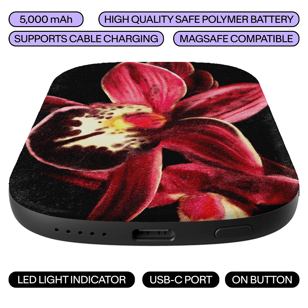 Deep Orchid ChargePod MagSafe Power Bank ChargerPod by Sally Hungerford - The Dairy