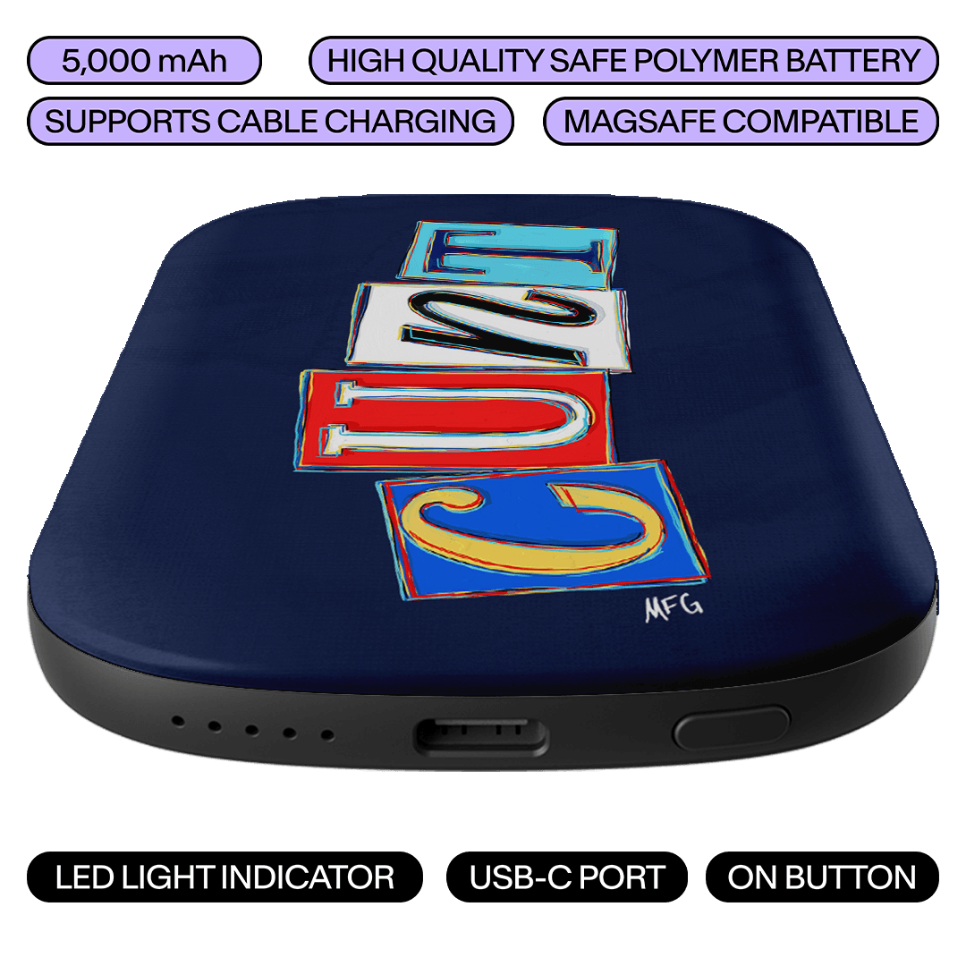 Lil Cnts Blue ChargePod MagSafe Power Bank ChargerPod by Margarbs Art - The Dairy