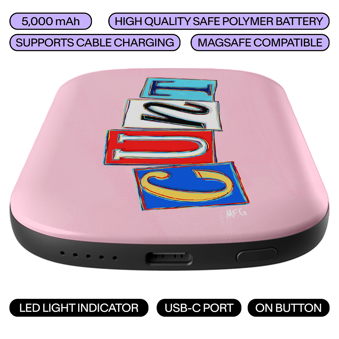 Lil Cnts Pink ChargePod MagSafe Power Bank ChargerPod by Margarbs Art - The Dairy
