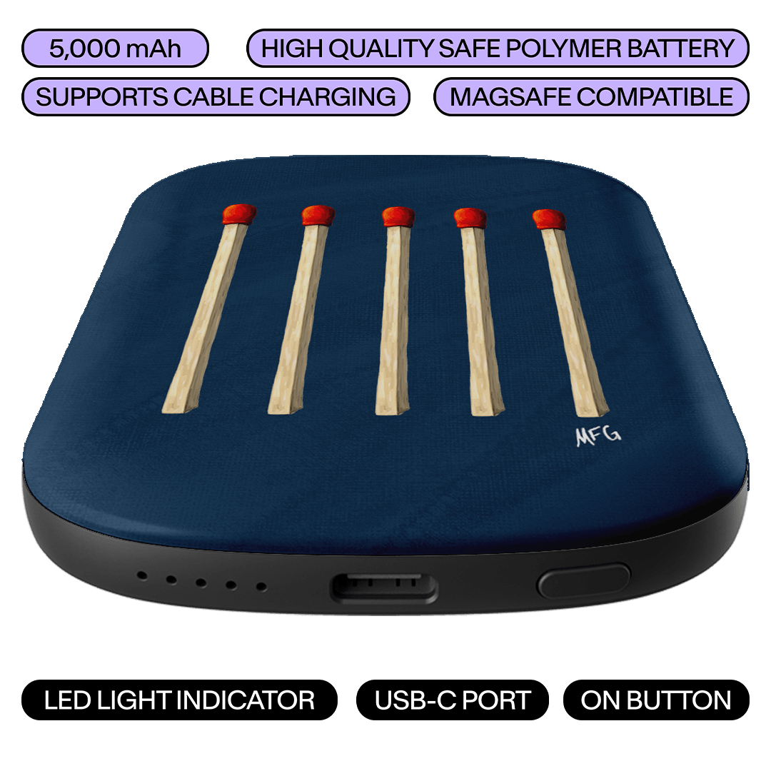 Matchstick ChargePod MagSafe Power Bank ChargerPod by Margarbs Art - The Dairy