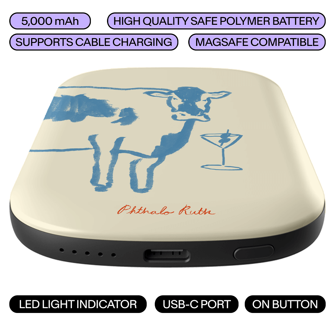Mootini Blue ChargePod MagSafe Power Bank ChargerPod by Phthalo Ruth - The Dairy