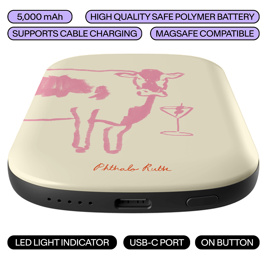 Mootini Pink ChargePod MagSafe Power Bank ChargerPod by Phthalo Ruth - The Dairy