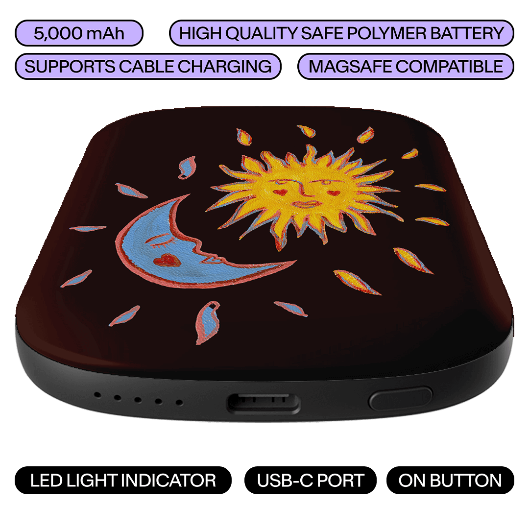 Sun & Moon Plum ChargePod MagSafe Power Bank ChargerPod by BG. Studio - The Dairy