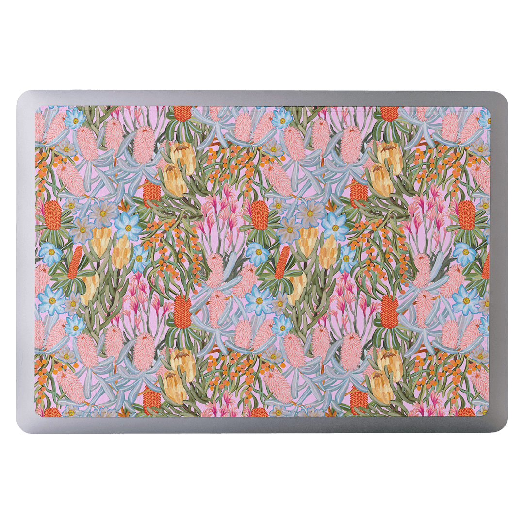 Floral Sorbet Laptop Sticker Laptop Skin 13 Inch by Amy Gibbs - The Dairy