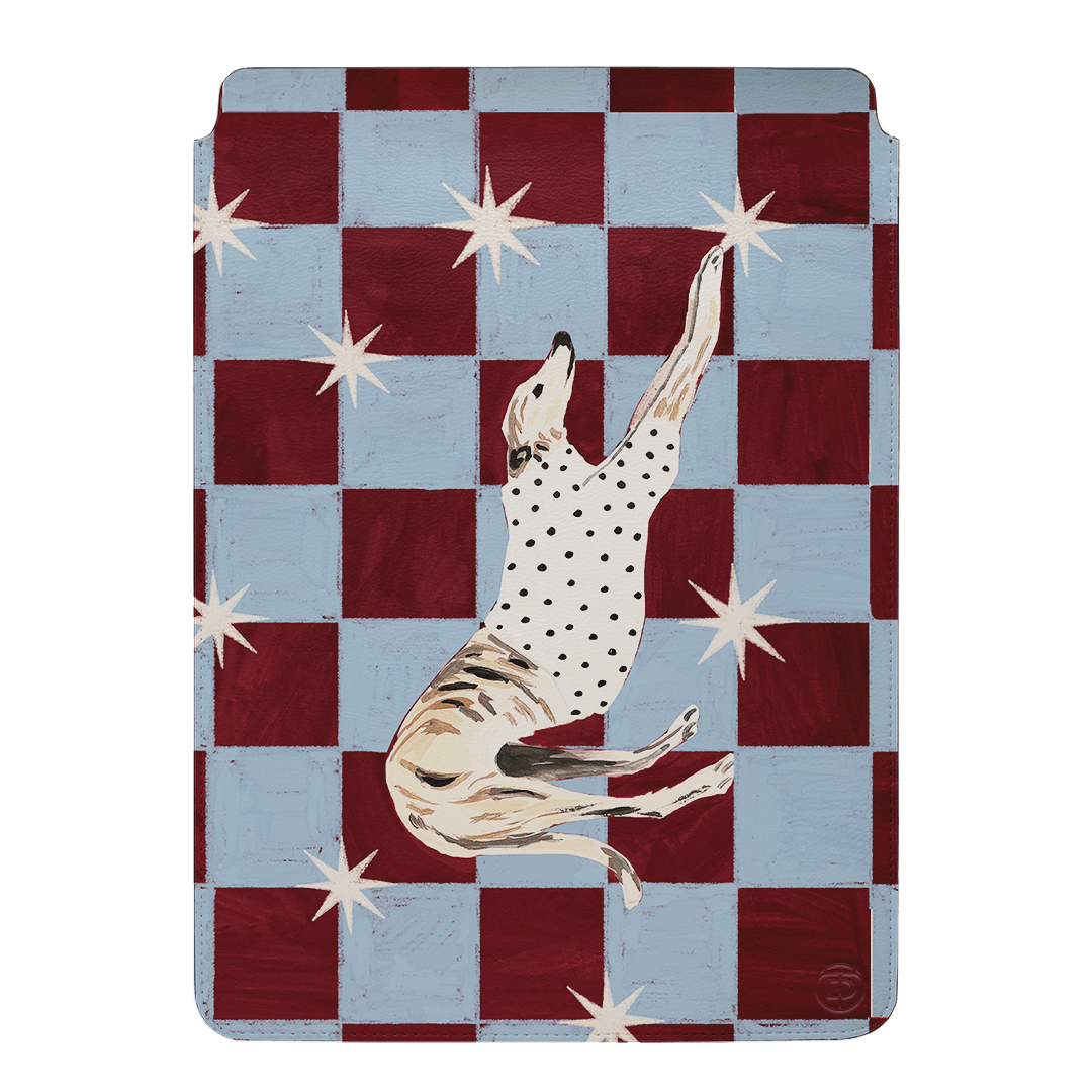Check Greyhound Laptop & iPad Sleeve Laptop & Tablet Sleeve Small by Lisa Hu - The Dairy