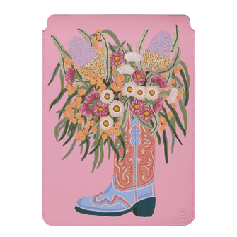 Cowgirl Bouquet Laptop & iPad Sleeve Laptop & Tablet Sleeve Small by Amy Gibbs - The Dairy