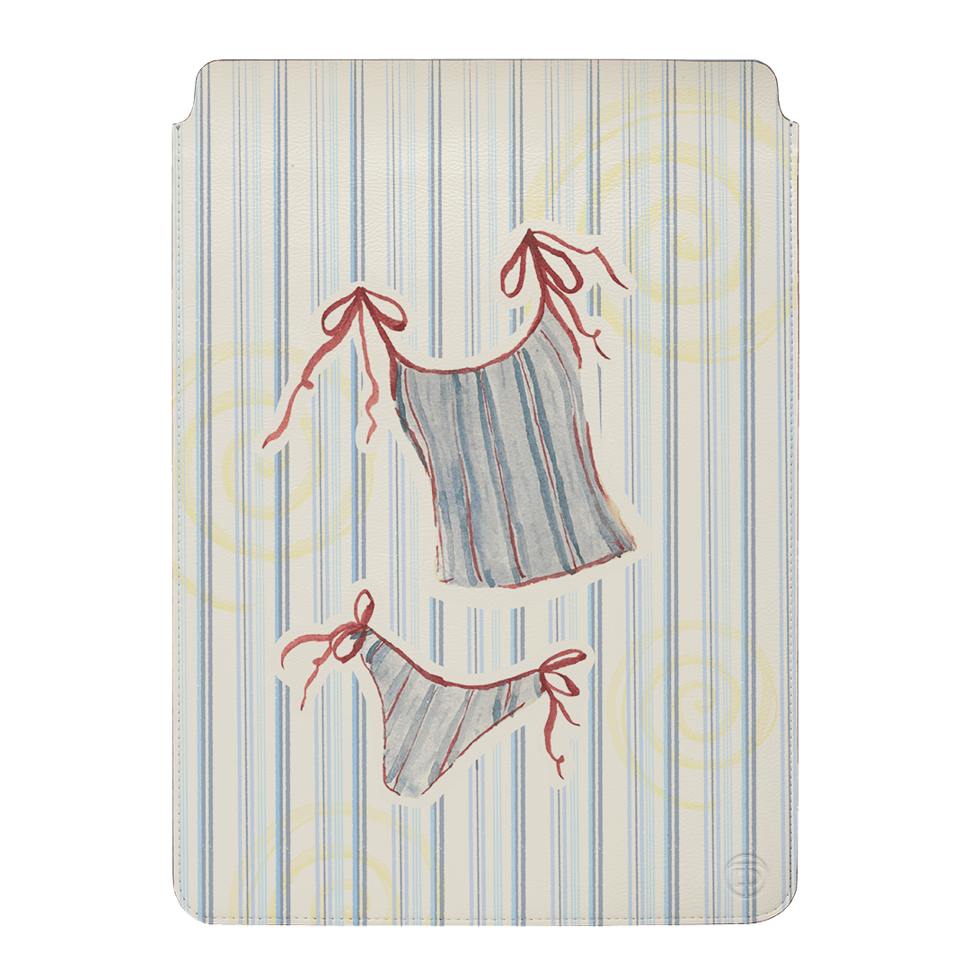 Stripe Tankini Laptop & iPad Sleeve Laptop & Tablet Sleeve Small by Kayla Carr - The Dairy