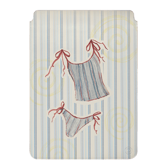 Stripe Tankini Laptop & iPad Sleeve Laptop & Tablet Sleeve Small by Kayla Carr - The Dairy