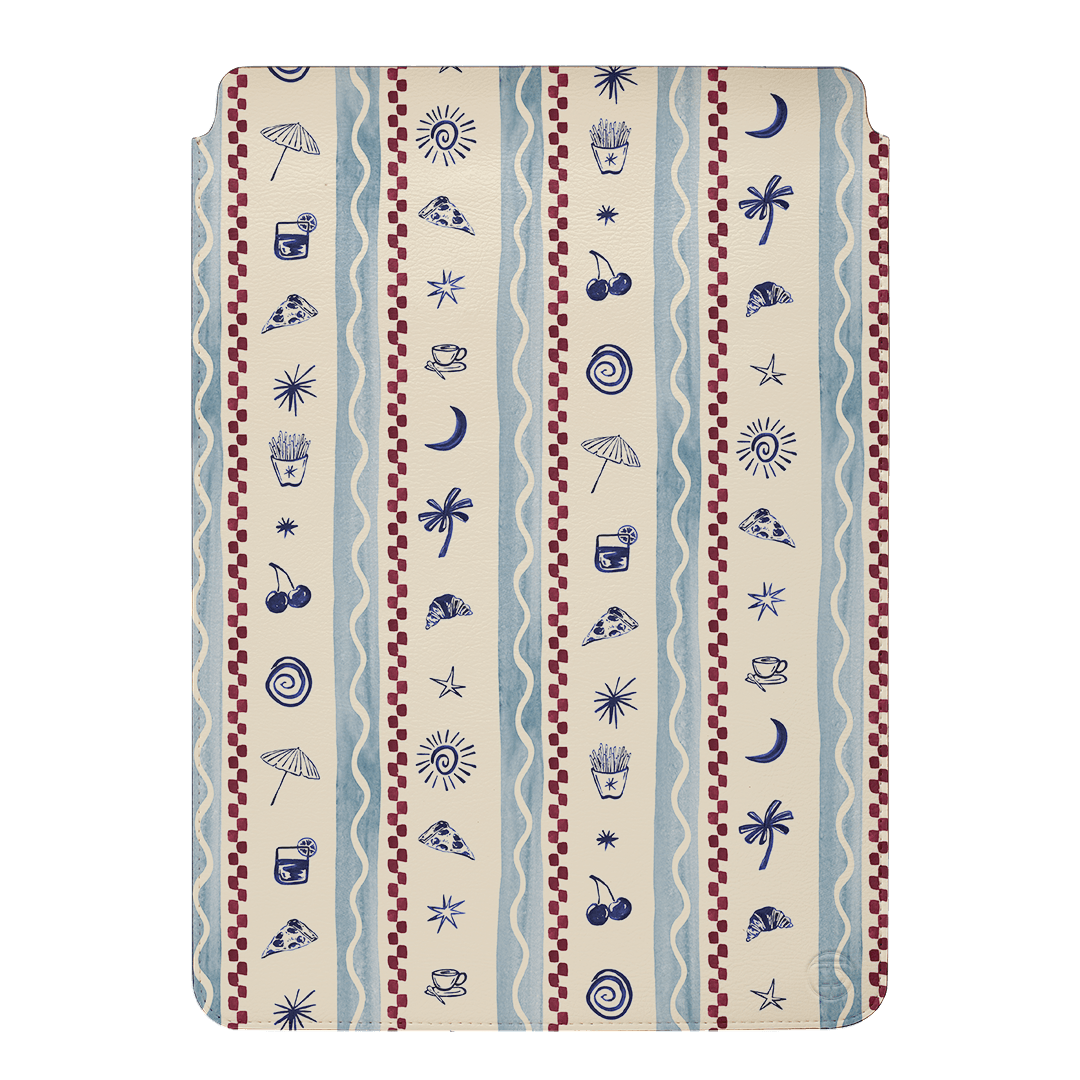 Summer Snacks Blue Laptop & iPad Sleeve Laptop & Tablet Sleeve Small by Charlie Taylor - The Dairy