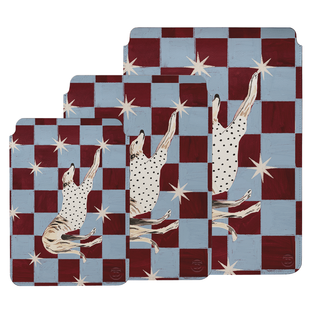 Check Greyhound Laptop & iPad Sleeve Laptop & Tablet Sleeve by Lisa Hu - The Dairy