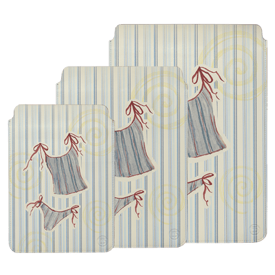 Stripe Tankini Laptop & iPad Sleeve Laptop & Tablet Sleeve Small by Kayla Carr - The Dairy