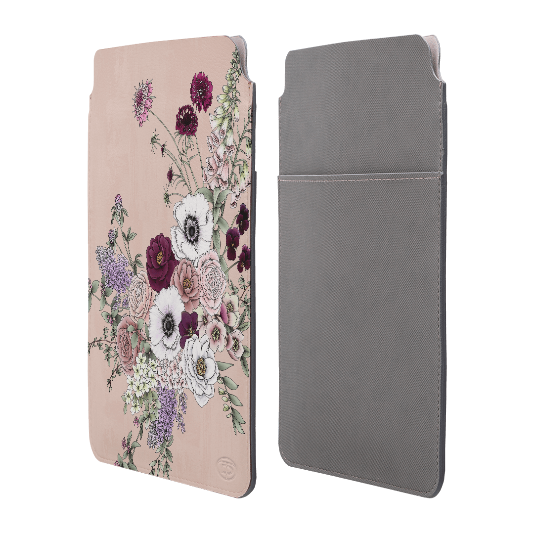 Blush Wildflowers Laptop & iPad Sleeve Laptop & Tablet Sleeve by Typoflora - The Dairy