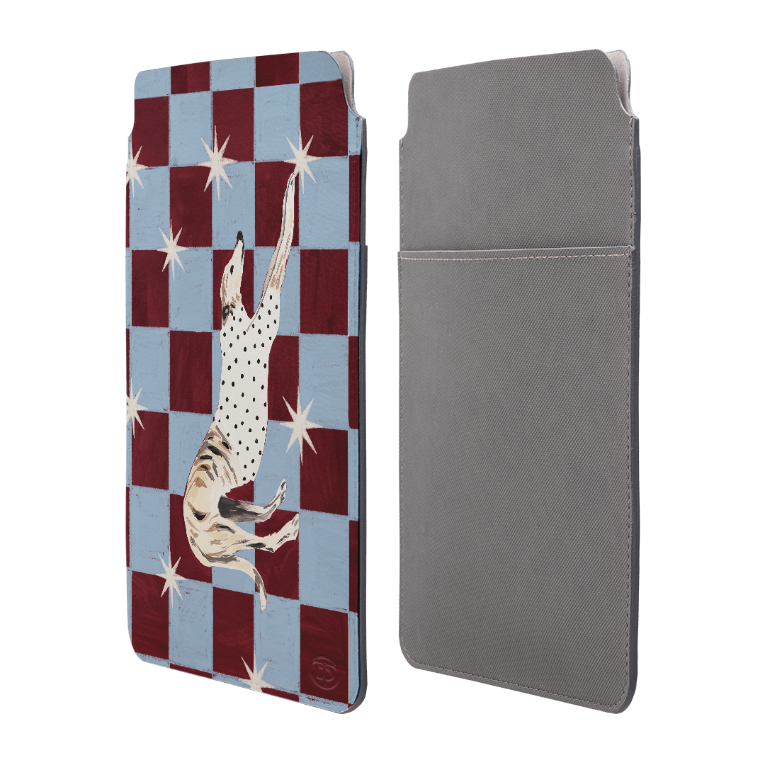 Check Greyhound Laptop & iPad Sleeve Laptop & Tablet Sleeve by Lisa Hu - The Dairy